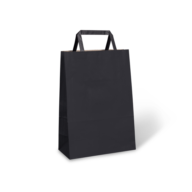 C486S0051__PAPERPAK_#40_FLAT_FOLD_HANDLE_BAG_MIDNIGHT_BLACK