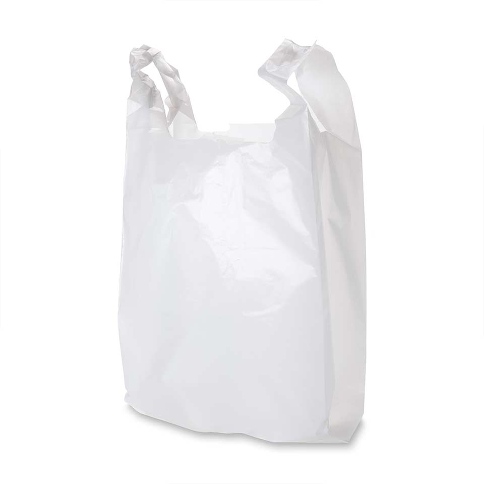 Image of an open white plastic bag