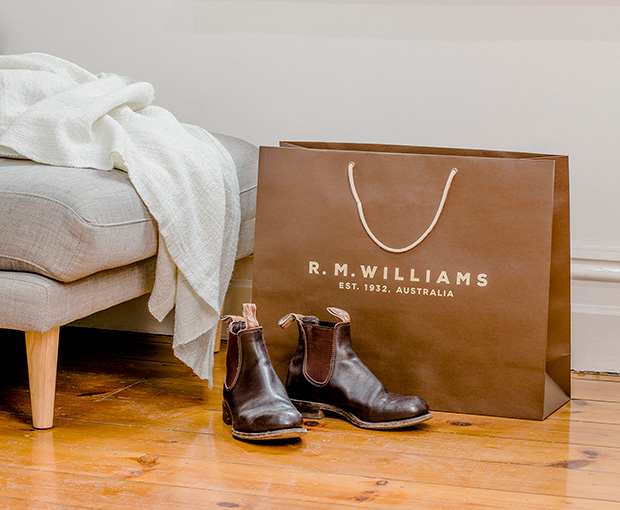 Image of RM Williams custom print bag