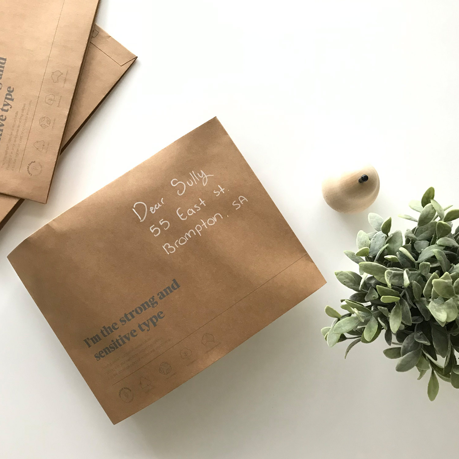 Image of PaperPak postage satchel sitting on a desk