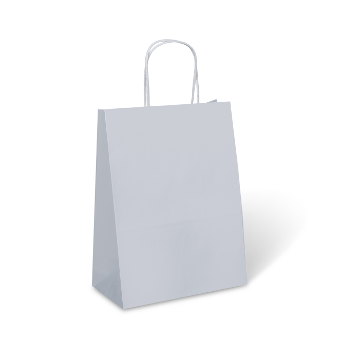 Quick Print! White Paper Bags with Twisted Handle