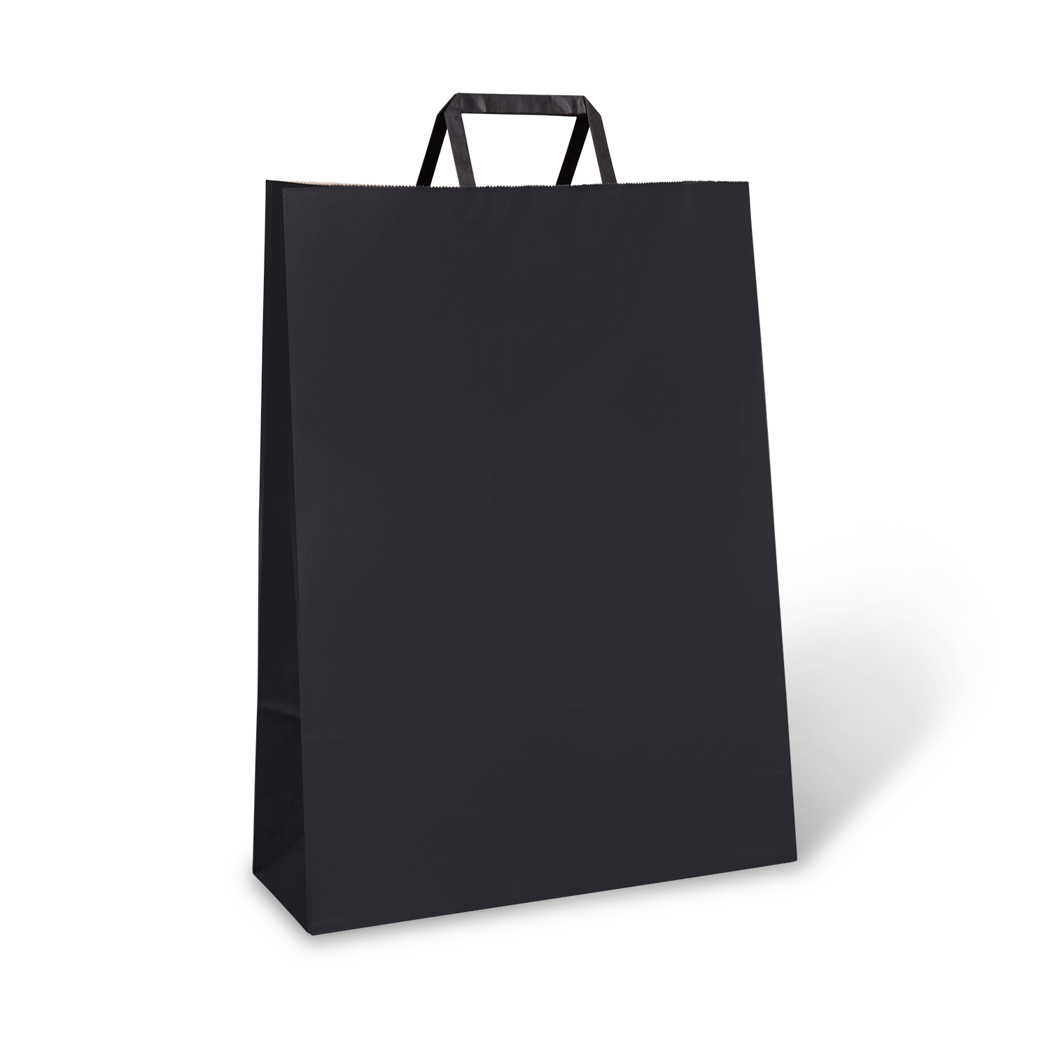 BLACK #80 RECYCLED FLAT FOLD HANDLE BAG | CARRY BAGS