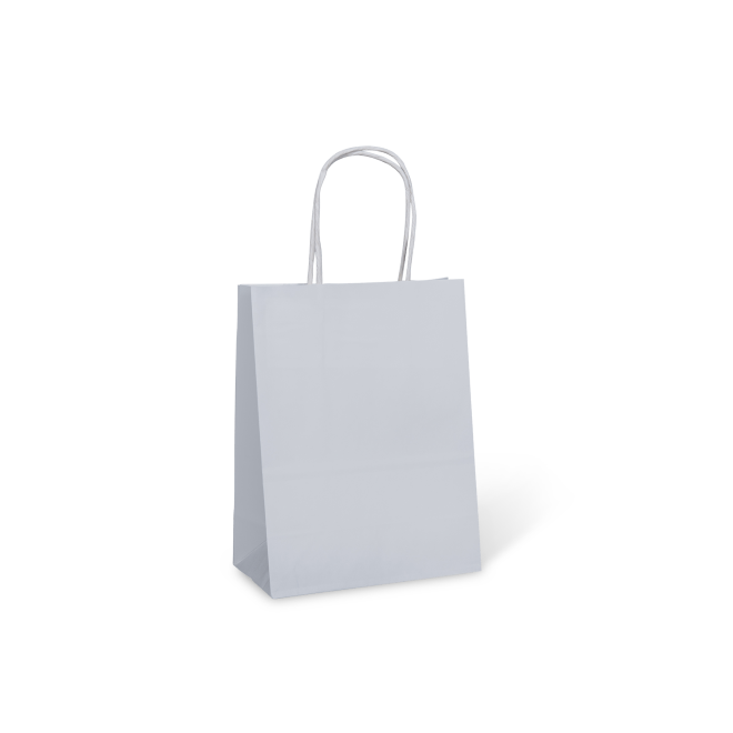 WHITE #6 X-SMALL PETITE PAPER TWIST HANDLE BAG