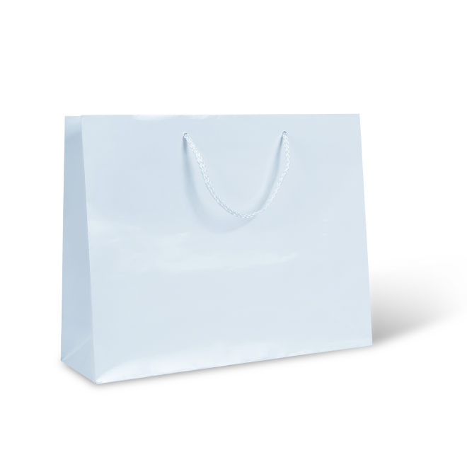 Download White Siena Gloss Rope Handle Bag Carry Bags