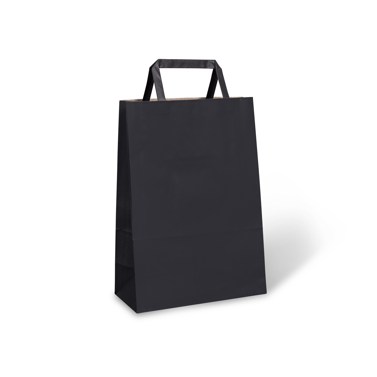 C486S0051__PAPERPAK_#40_FLAT_FOLD_HANDLE_BAG_MIDNIGHT_BLACK