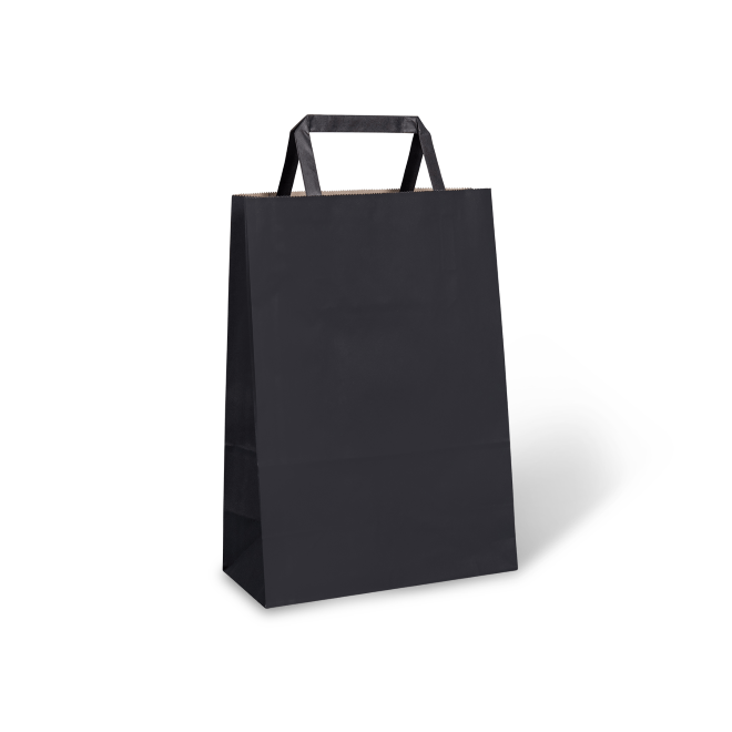 C486S0051__PAPERPAK_#40_FLAT_FOLD_HANDLE_BAG_MIDNIGHT_BLACK