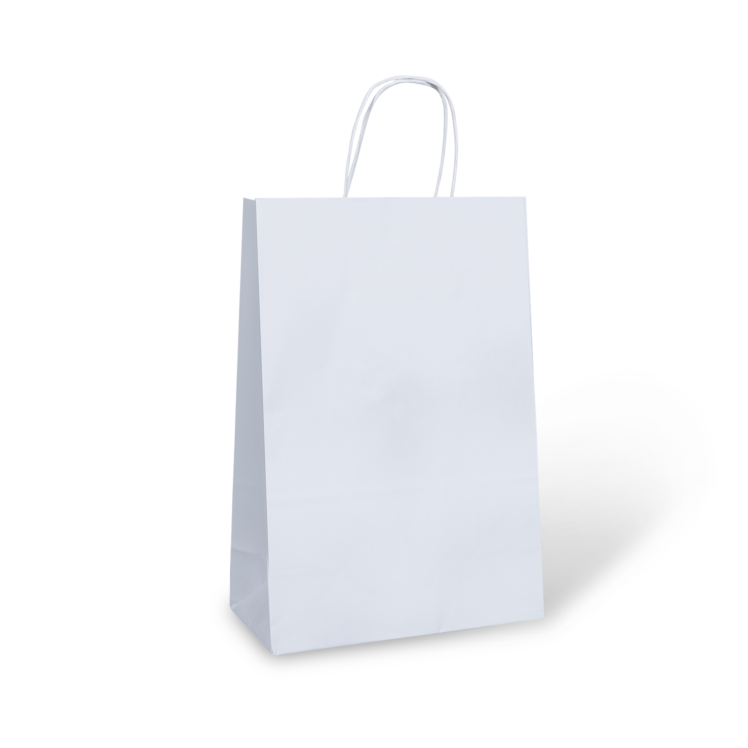 Quick Print! White Paper Bags with Twisted Handle