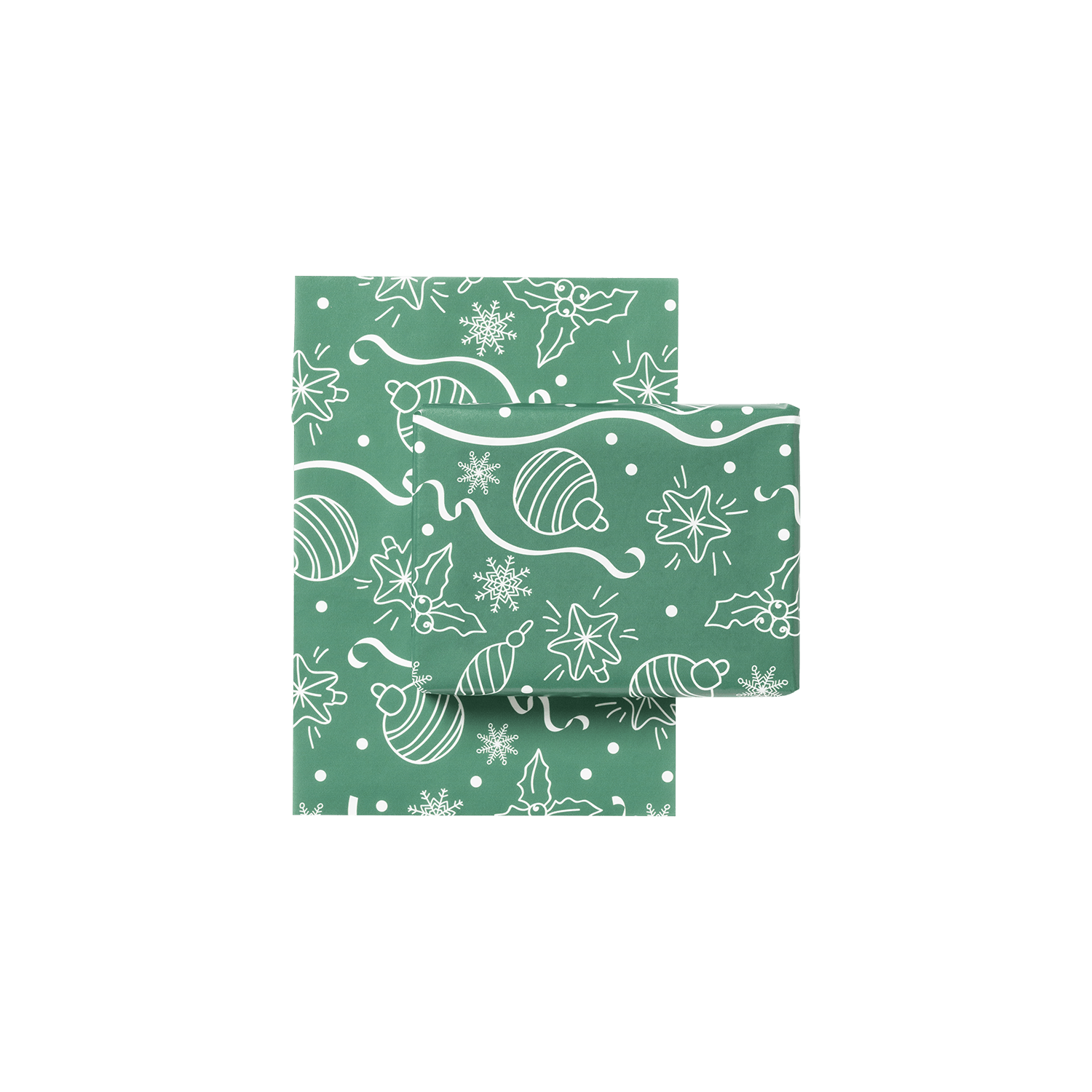 PPAK_White Baubles Wrapping Paper