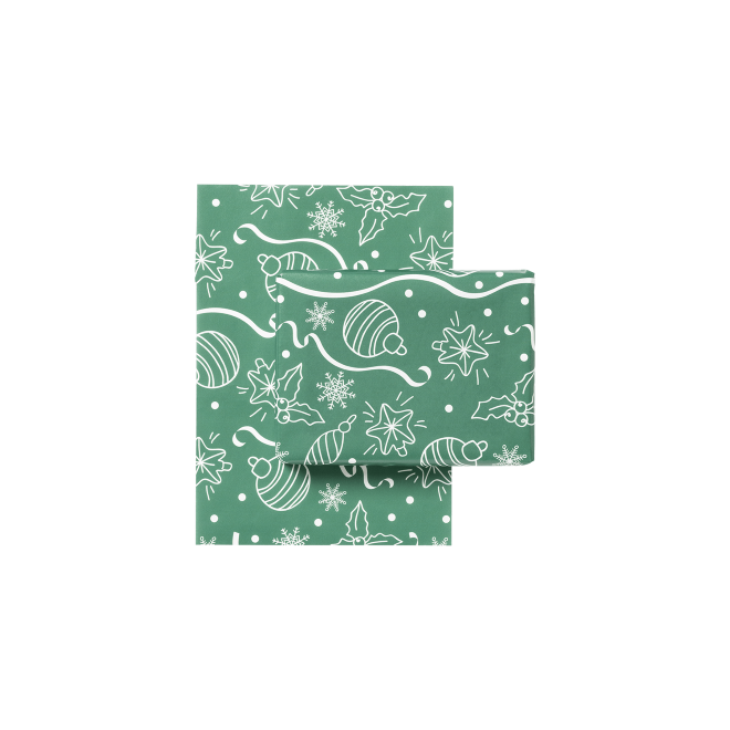 PPAK_White Baubles Wrapping Paper