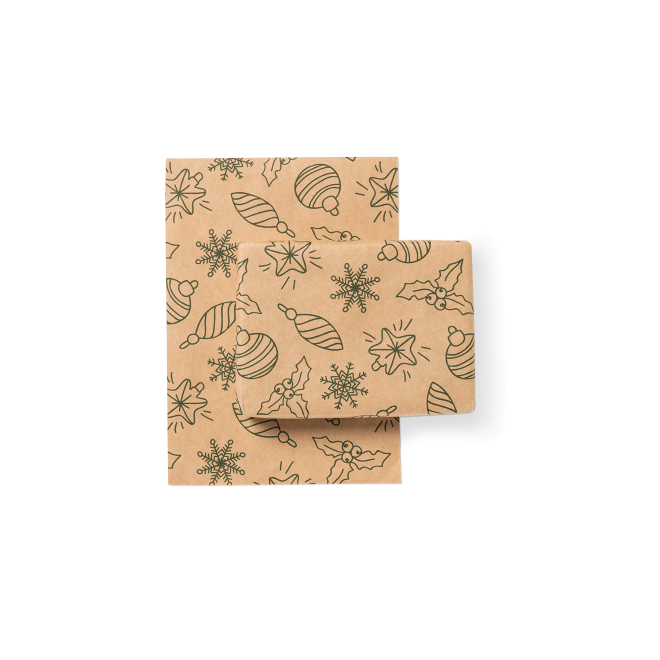 PPAK_Green Baubles Outline Wrapping Paper