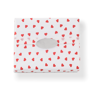 premium white tissue paper with small red hearts