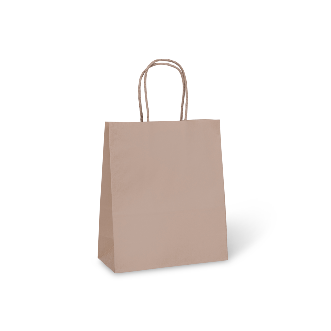 RECYCLED BROWN #8 X-SMALL PETITE PAPER TWIST HANDLE BAG